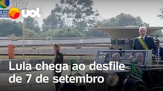 7 de setembro em Brasília Lula chega ao desfile sem a primeiradama Janja [upl. by Arraet]