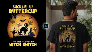 Halloween TShirt Design for Teepublic in Photoshop CC Tutorial [upl. by Yeoj342]