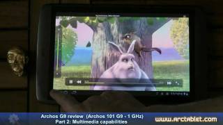 Archos 101 G9 review Multimedia capabilities 1 GHz model [upl. by Isyak]