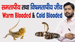 Warm amp Cold Blooded Animal  समतापी  विषमतापी  in Hindi [upl. by Annahtur]