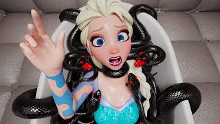 Elsa Frozen  Sitting in Black Snakes [upl. by Forrer]