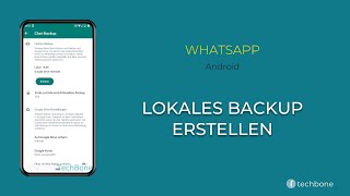 Lokales Backup erstellen  WhatsApp Android [upl. by Eriam]