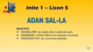 15 ADAN SALLA Cours de créole antillais MG  Leçon 5 [upl. by Orimlede]