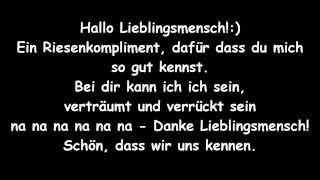 Lieblingsmensch Namika Lyrics [upl. by Nytsyrk620]