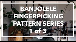 Banjolele tutorial  easy fingerpicking pattern [upl. by Nedle]