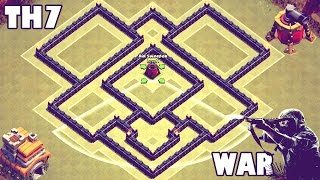 Clash of Clans  Town Hall 7 Th7 WarTrophy Base  Air Sweeper [upl. by Goodill]