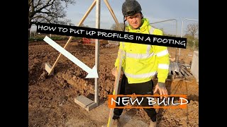 🧱 How to put up a profile in a footing 🚧 [upl. by Markson733]