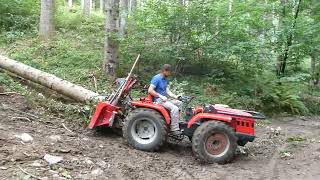 carraro tigrone con verricello krpan 35 log splitter Forstanhänger [upl. by Ellingston76]