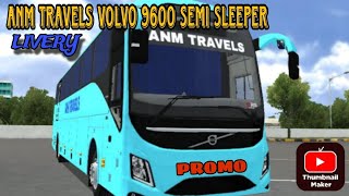 ANM TRAVELS livery promo for bussid  ARK RAJ SIMULATION [upl. by Havelock]