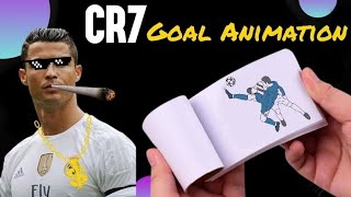 Cristiano Ronaldos amazing bicycle kick goal animation  Arjuna Flipbook [upl. by Castra]