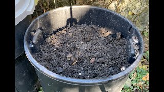 CHEAP and EASY Composting Method 32 Gallon Trash Bin [upl. by Brest]