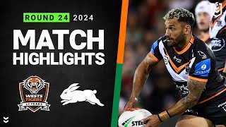 NRL 2024  Wests Tigers v Rabbitohs  Match Highlights [upl. by Oderfodog]