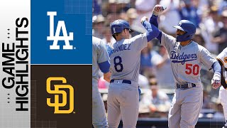 Dodgers vs Padres Game Highlights 8723  MLB Highlights [upl. by Laforge710]