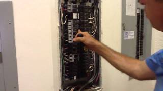 Removing and Changing Out Breaker From GE Electrical Panel Box [upl. by Joo418]