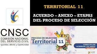 TERRITORIAL 11  ACUERDOS  ETAPAS DEL PROCESO DE SECCIÓN [upl. by Akimit835]