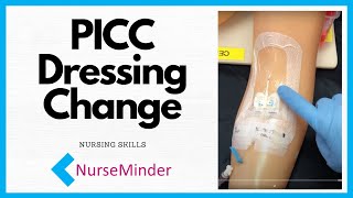 PICC Dressing Change peripherally inserted central catheter for Nurses [upl. by Magulac]