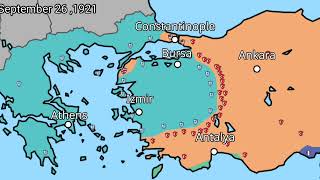 GrecoTurkish War 19191922 animated map every day [upl. by Wiltshire]