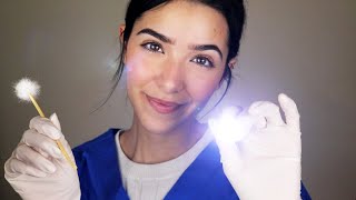 ASMR Medical Exam Ear Cleaning Scalp Exam Eye Exam [upl. by Nivak]