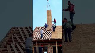 process of laying a thatched roof [upl. by Aileda]