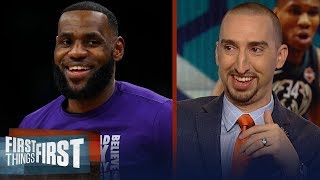 Nick Wright reacts to LeBron and Giannis AllStar Draft amp East Elite  NBA  FIRST THINGS FIRST [upl. by Avivah618]