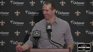 Drew Brees Postgame Interview Talks 117 Yard Drive  New Orleans Saints [upl. by Feerahs]