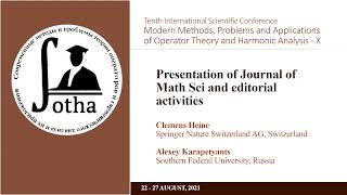 Conference OTHА2021  Journal of Math Sci [upl. by Ernaldus255]