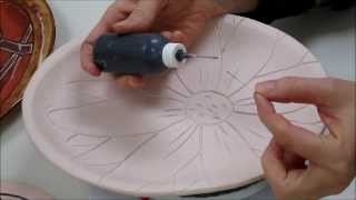 Ceramics II Glazing the Platters [upl. by Onibla]