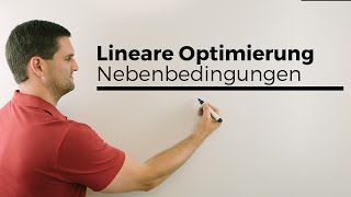 Lineare Optimierung Nebenbedingungen umstellen einzeichnen Nachhilfe online Mathehilfe [upl. by Radferd]