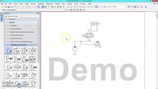 Double acting cylinder actuation using fluidsim [upl. by Nodal]