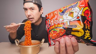 First time trying 3X Fire Noodles [upl. by Low]