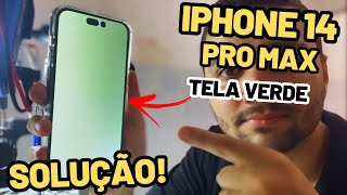 COMO RESOLVER  TELA VERDE IPHONE 14 PRO MAX TELA BRANCA  iPhone 14 pro max green display issue fix [upl. by Adirehs443]