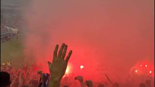 dinamo  Steaua 12  Pyro si finalul meciului in Peluza Sud  catelusii primesc o lectie ultra [upl. by Fae351]