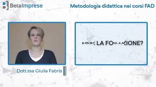 Corso di Metodologia didattica nei corsi FAD  Dottssa Giulia Fabris [upl. by Hilario]