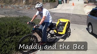 Burley Bee Ebike Trailer First Ride [upl. by Yelsehc]