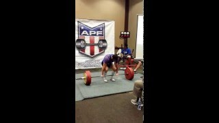 672 lbs 305 kg Deadlift national record at APF RAW nationals in Chicago 582016 [upl. by Zaremski121]