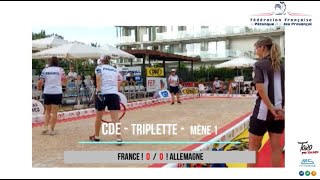 Championnat dEurope triplette féminin  Santa Susanna 2024  France VS Allemagne  11072024 [upl. by Urson]