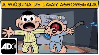 😎AUDIODESCRIÇÃO A máquina de lavar assombrada  Turma da Mônica [upl. by Ralleigh]