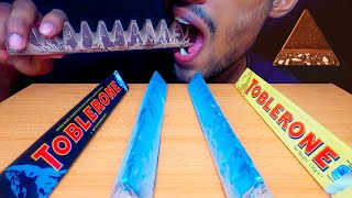 TOBLERONE CHOCOLATE EATING ASMR MUKBANG No talking [upl. by Stanwinn]