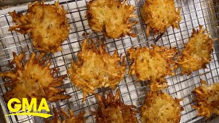 How to make latkes at home for Hanukkah l GMA [upl. by Besse]