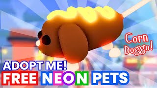 How to Get FREE NEON LEGENDARY CORN DOGGO in Adopt Me Summer Event 2024 Roblox [upl. by Caia]