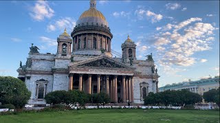 Walking Tour in St Petersburg 4К №331 Early walk through an empty city [upl. by Midge]