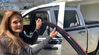 Installing vent visors on 2018 Chevy Silverado [upl. by Nomzaj968]