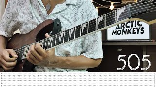 505  Arctic Monkeys  Guitar Solo Tabs  Guitar Cover  lesson  Guitar Tutorial  Tabs [upl. by Liana824]