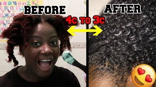 Texturizing my natural hair with S Curl after 5 years AMAZING results 😍😱 4c to 3c [upl. by Rubbico825]