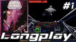 Lets Play Star Wars XWing  DOS 1993  1  Longplay [upl. by Niran]