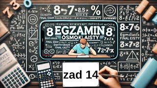 Zadanie 14 Egzamin ósmoklasisty Matematyka 2024 W trójkącie prostokątnym ABC przyprostokątną AC [upl. by Yuh]