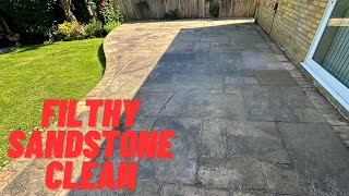 HOW to clean a SANDSTONE PATIO [upl. by Deeanne187]