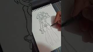 Drawing Ochaco uraraka mha song カラオケ animedrawing viral art myheroacadmia shorts [upl. by Drawoh837]