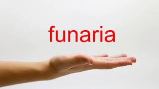 How to Pronounce funaria  American English [upl. by Whorton]