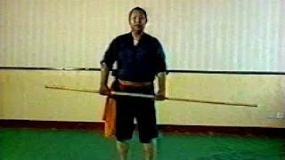 Shaolin Kung Fu weapon basic staff moves [upl. by Nelle]